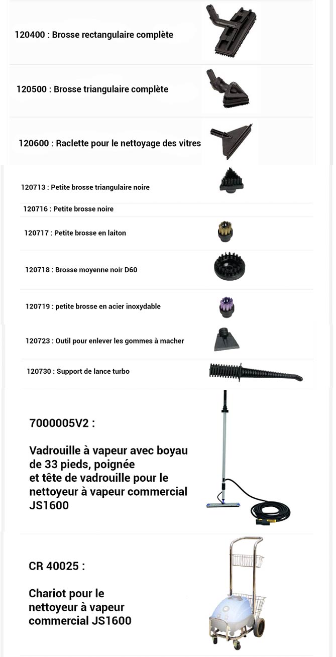 accessoires js 1600