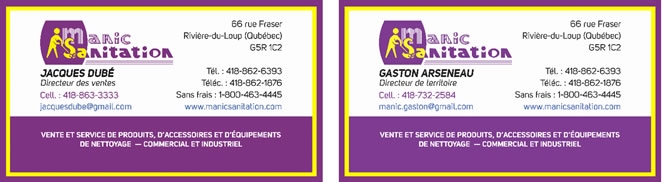 carte affaire Manic sanitation