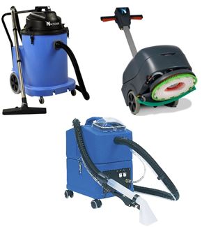 extracteurs à tapis, Autorécureuses et aspirateurs à eau. 