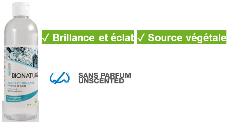 Agent de rinçage pour lave-vaisselleBionature